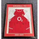 Football Arsenal 2002/2003 multi signed 42x35 Shirt display includes 8 great signatures includes