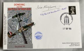 WW2 Rare Battle of Britain pilot Brian Kingcombe and Wg Cdr C Sanders DFC 92 sqn signed Dowding