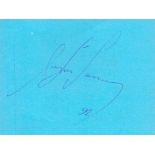 Formula One legend Ayrton Senna signed 4x3 album page Est. Good condition. All autographs come