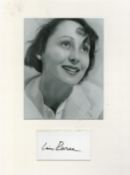 Louise Rainer 16x12 mounted signature piece includes black and white photo and signed album page.