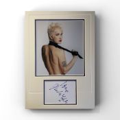 Paula Yates Televison Presenter Signed Display. Good condition. All autographs come with a