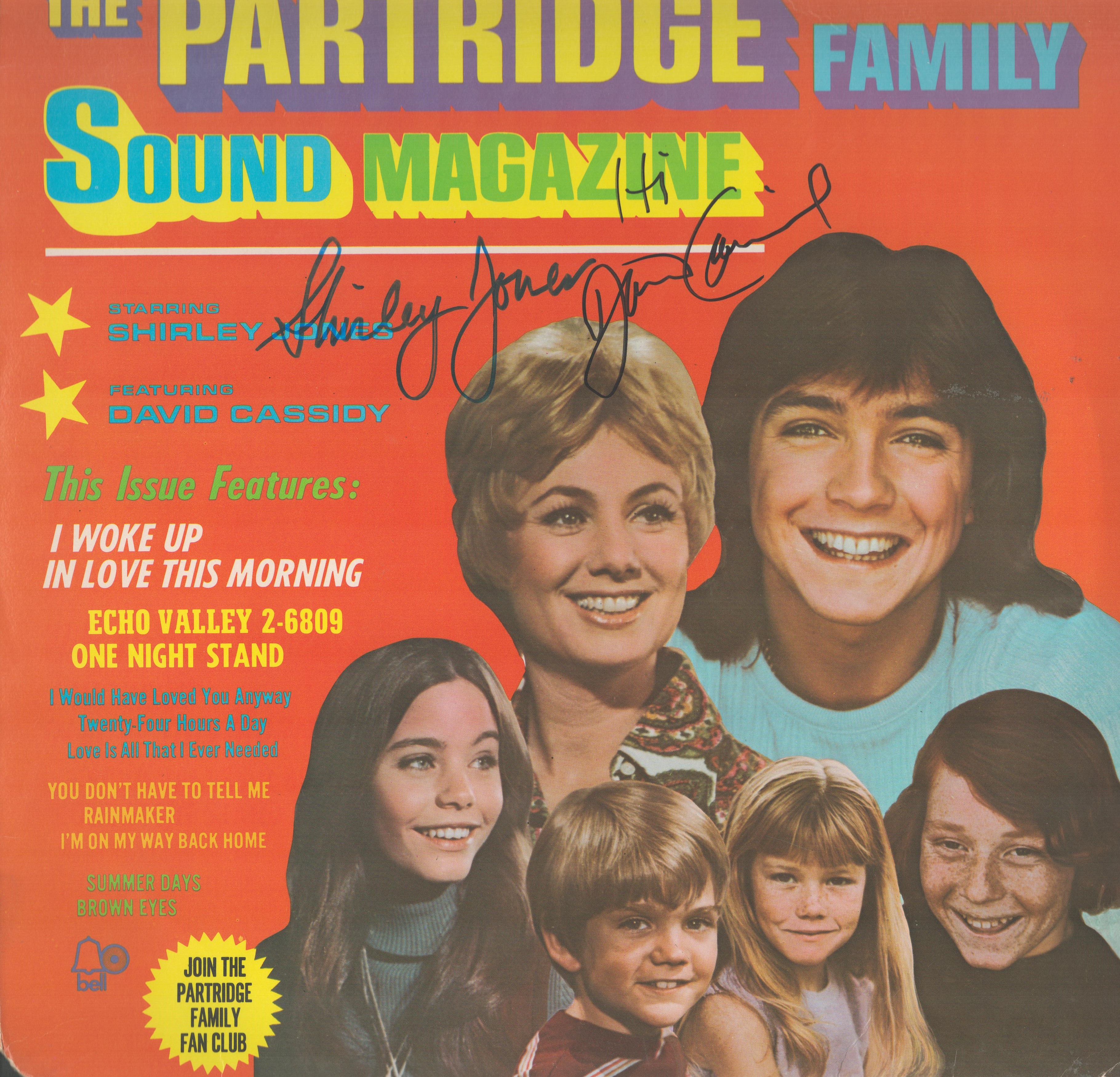 The Partridge Family Signed Vintage 1972 Lp Record 'Sound Magazine' By Shirley Jones And David