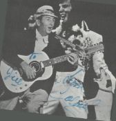 Colonel Tom Parker (1909-1997) Elvis Presley Manager Signed Cut Picture With Photo. Good