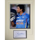 Sachin Tendulkar Indian Cricket Legend Signed Display. Good condition. All autographs come with a