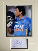 Sachin Tendulkar Indian Cricket Legend Signed Display. Good condition. All autographs come with a