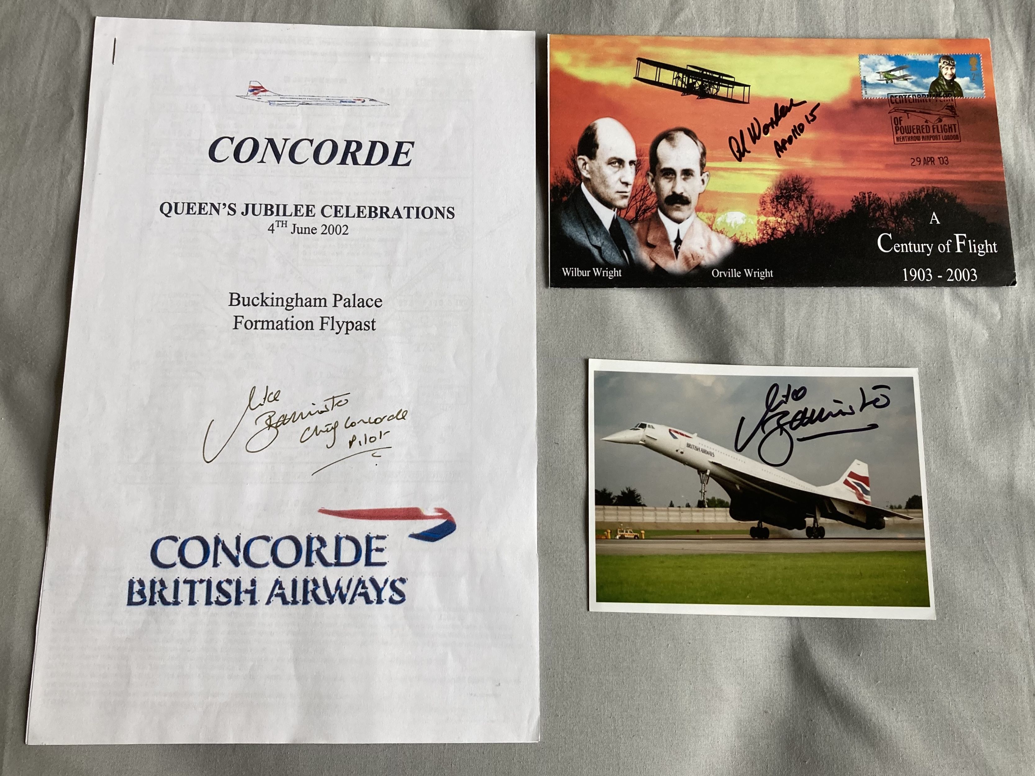 Aviation signed collection Col Al Worden Apollo 15 CMP signed Century of flight cover. Concorde Capt - Image 2 of 2