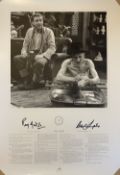 Ray Galton and Alan Simp Steptoe and Son Scriptwriters Signed Poster. Good condition. All autographs