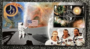 Apollo 14 moonwalker Dr Edgar Mitchell signed Space cover NASA Astronaut. 30th Anniversary Apollo