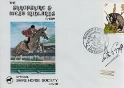Horse Racing Lester Piggott signed The Shropshire and West Midlands Show FDC PM 17 May 78