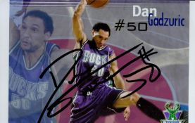 NBA Dan Gadzuric signed 6x4 colour photo played for the Milwaukee Bucks, Golden State Warriors and