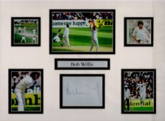 Bob Willis 16x12 overall size mounted signature piece. Good condition. All autographs come with a