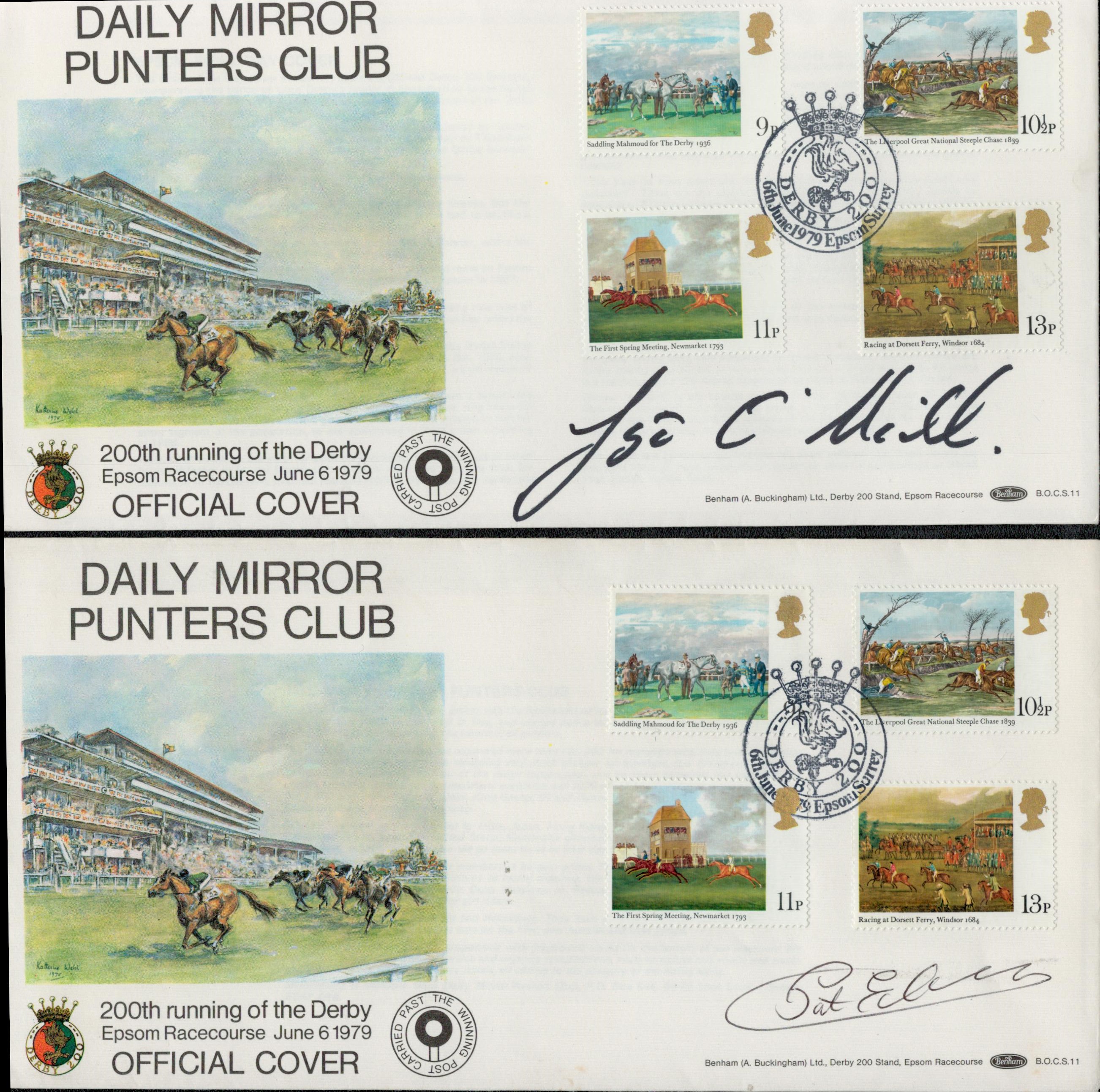 Horse Racing collection of 7 Signed Benhams Daily Mirror Punters Club First Day Covers. Signatures - Image 3 of 4