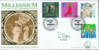 Erin Pizzey signed Millennium Collection July 1999 Suffragettes Fight for Equal Rights Benham FDC