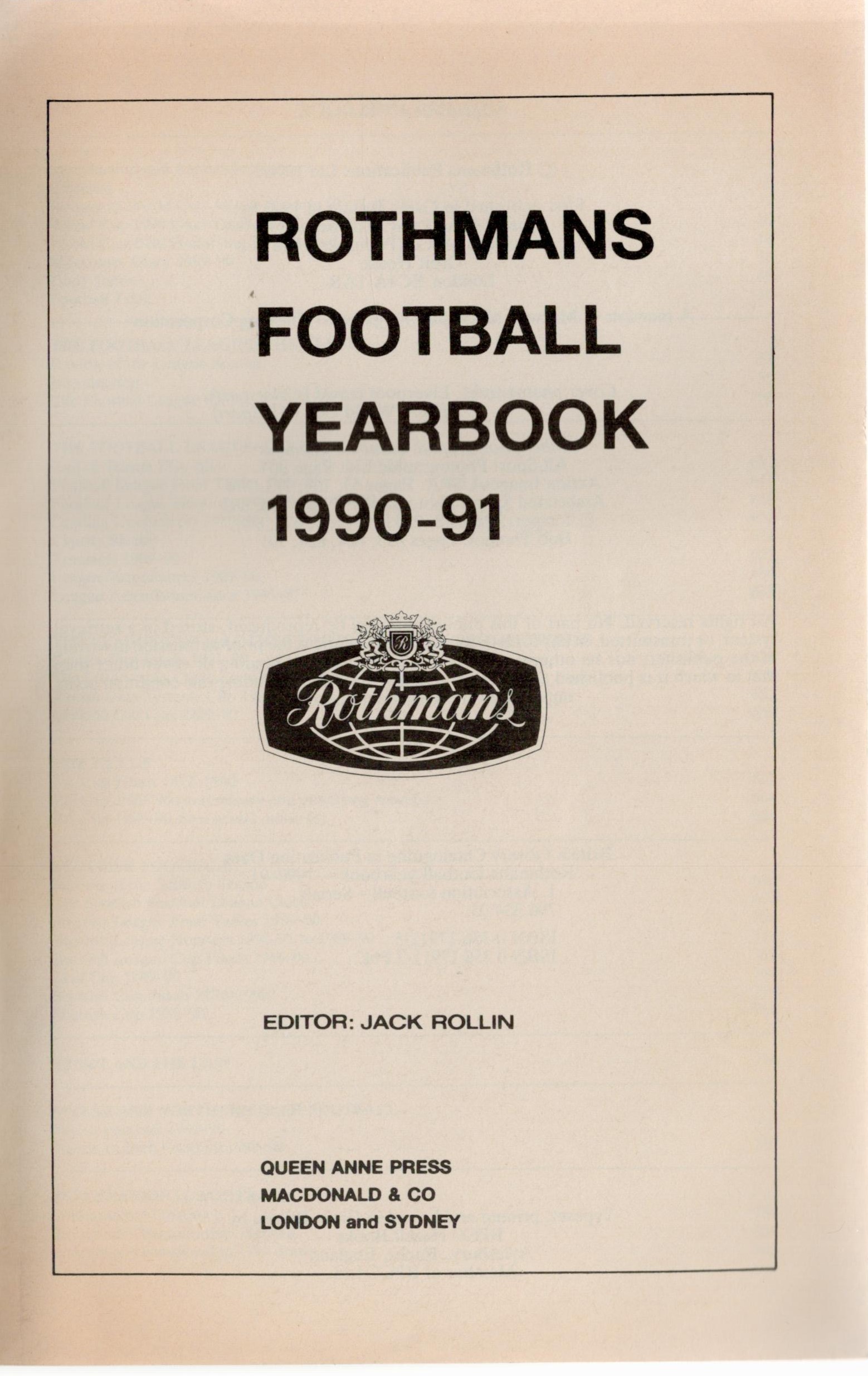 Rothmans Football Yearbook Collection of 4 Books. 20th, 21st, 22nd and 23rd Year. 1989 93. Good - Image 6 of 13