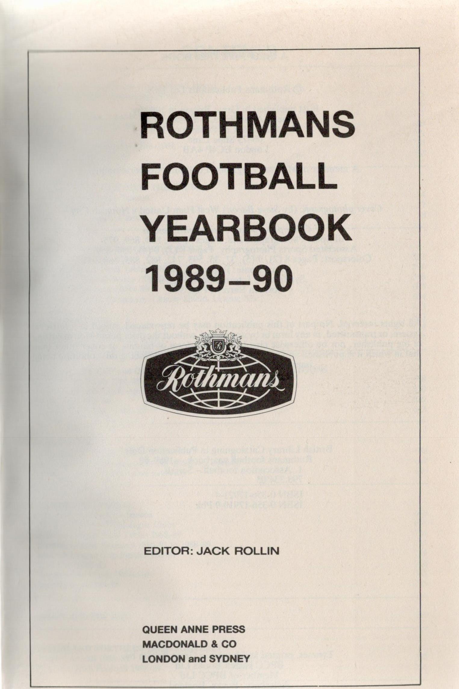 Rothmans Football Yearbook Collection of 4 Books. 20th, 21st, 22nd and 23rd Year. 1989 93. Good - Image 3 of 13