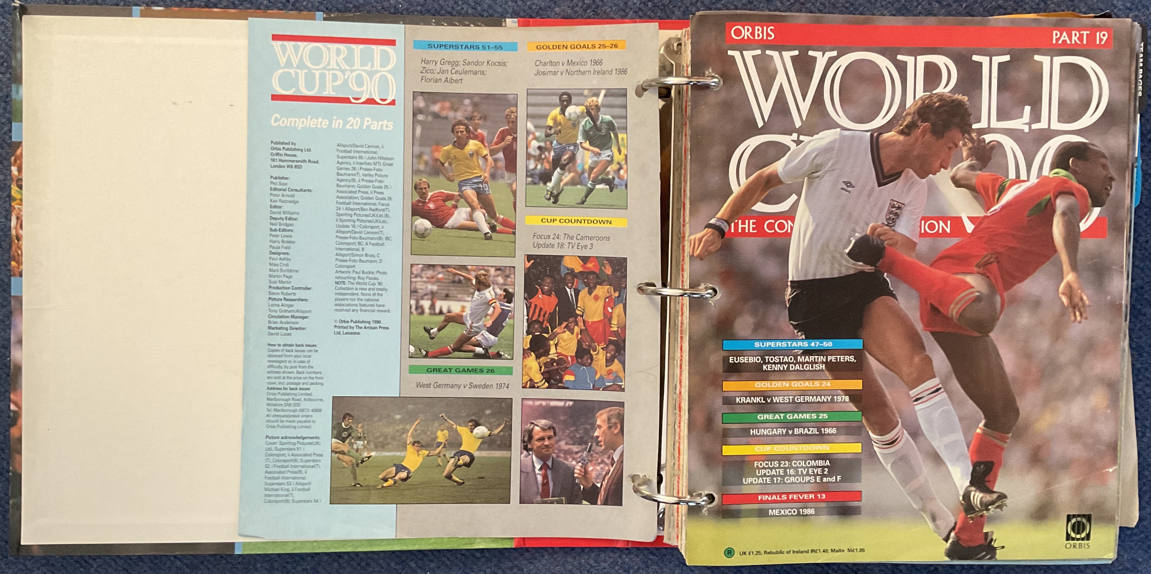 Football, World Cup 1990 The Complete Collection, ring binder folder with some sticker inserts - Image 2 of 2