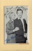 Yootha Joyce and Brian Murphy signed 8x5 overall mounted black and white vintage photo. Good