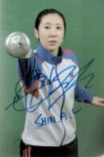 Olympics Shin A Lam signed 6x4 colour photo South Korean Olympic silver medalist in the team fencing
