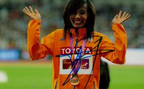 Olympics Sifan Hasan signed 6x4 colour photo double gold medalist for the Netherlands in the 5000m