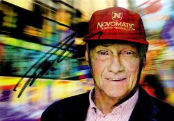 Motor Racing Niki Lauda signed 6x4 colour photo. Austrian three times Formula One world champion