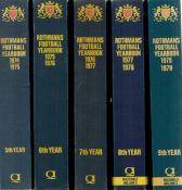 Rothmans Football Yearbook Collection of 5 Books. 5th, 6th, 7th, 8th, and 9th Year. 1974 79. Fair