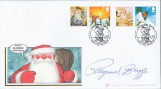 Raymond Briggs signed Father Christmas Internetstamps FDC Double PM Christmas 2004 Winterley