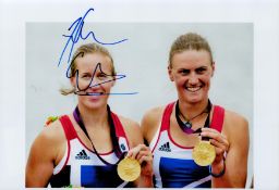 Olympics Heather Glover signed 12x8 colour photo pictured with her gold medal at the London 2012