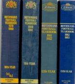 Rothmans Football Yearbook Collection of 4 Books. 10th, 11th, 12th, and 13th Year. 1979 83.
