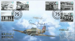 Battle of Britain Veteran Tom Neil signed Battle of Britain Flown in a Spitfire Memorial Flight
