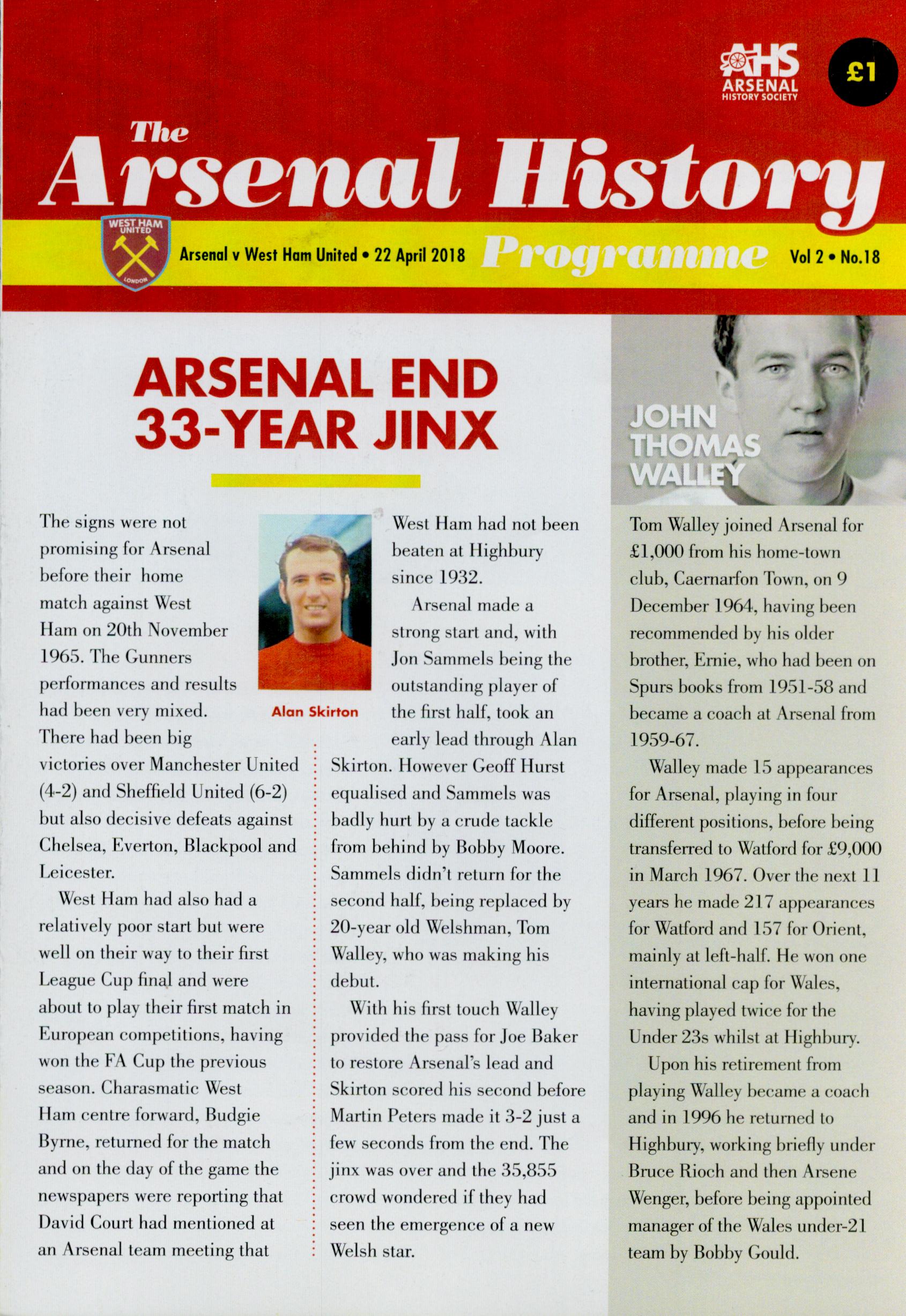 Arsenal FC Collection of 4 Matchday Programmes and 20 The Arsenal History pamphlets. Good condition. - Image 6 of 25