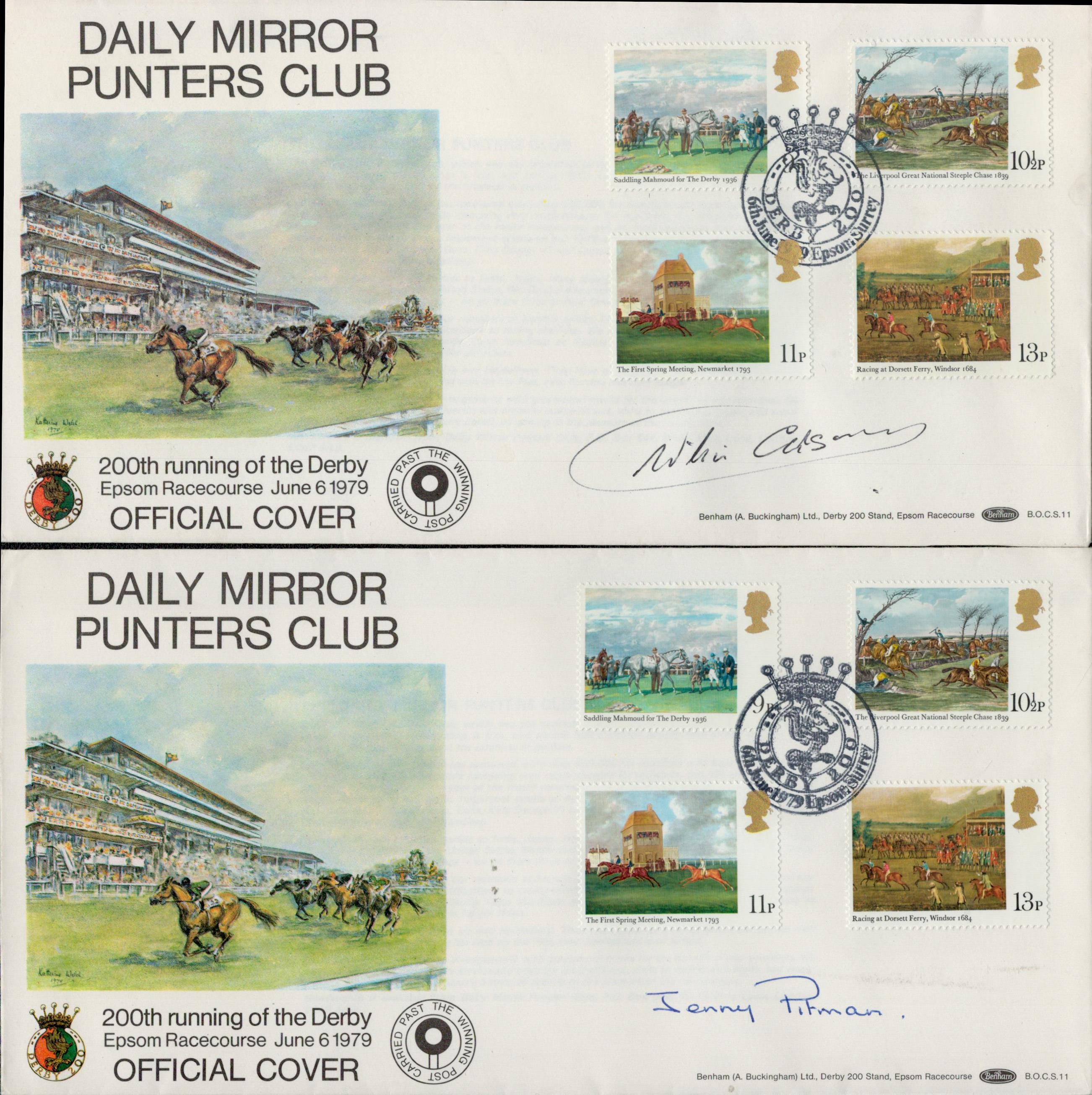 Horse Racing collection of 7 Signed Benhams Daily Mirror Punters Club First Day Covers. Signatures - Image 2 of 4