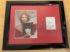 Fiona Fullerton Signed Twice inside a Mount which is Framed. Signed on Signature Piece then