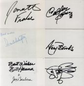 Superb Autograph Collection of 14 Signatories on Signature Cards. Signatures include James