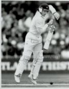 Cricket Mark Ramprakash signed 10x8 black and white photo pictured in action for England in test