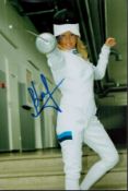 Olympics Erika Kirpu signed 6x4 colour photo gold medalist for Estonia in the Fencing team epee at