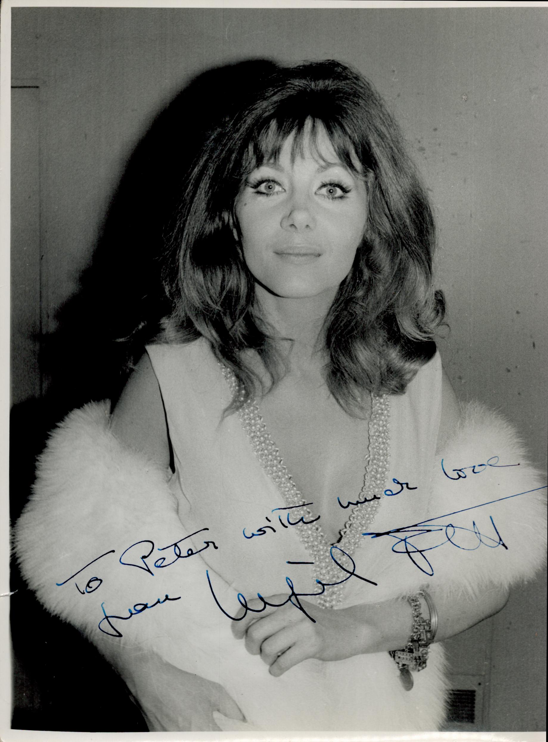 Ingrid Pitt signed 8x6 vintage black and white photo. Dedicated. Good condition. All autographs come
