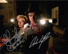 Super Sale! Primeval Hannah Spearritt and Andrew Lee Potts hand signed 10x8 photo. This beautiful