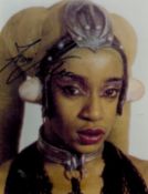 Femi Taylor (Oola, Jabba The Hutt Slave Dancer) Signed 10x8 inch Colour Photo. Good condition. All
