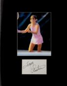 Tracy Austin 14x11 overall size mounted signature piece. Austin (born December 12, 1962) is an