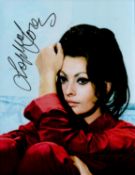Sophia Loren signed 10x8 colour photo. Loren is an Italian actress. She was named by the American