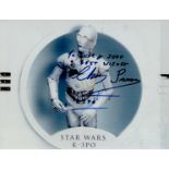 Chris Parsons signed K 3PO Star Wars 10x8 colour photo. Dedicated. Good condition. All autographs
