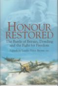 10 Signed Honour Restored 1st Edition Hardback Book By Sqn Ldr Peter Brown AFC. Signed by Peter