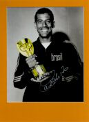 Football Carlos Alberto signed 16x12 overall mounted black and white photo. Good condition. All