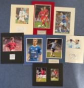 Football collection 8 assorted mounted photos includes some great signatures such as Boudewijn