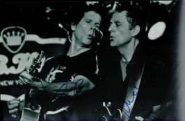 Kevin and Michael Bacon Signed 12x8 inch Black and White Photo. Signed in blue ink. Good