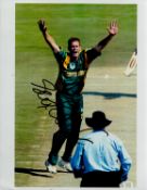 South African Cricketer Shaun Pollock Signed 10x8 inch One Day Cricket Photo. Good condition. All