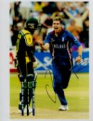 Cricket collection 7 signed assorted colour photos includes some legends of the game such as Jimmy