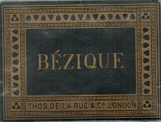Antique Royal Game of Bezique From 1887. Complete Game With Score Board, Instructions and cards.
