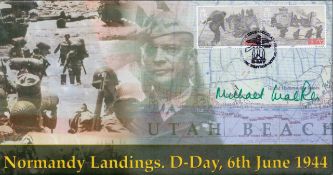 Field Marshall Michael Walker signed Utah Beach Normandy Landings D Day 6th June 1944 Scott Cover