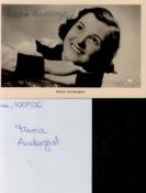 Maria Andergast Signed 5x3 inch Vintage Black and White Photo. Signed in blue ink. Good condition.